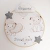 Déco tambour mouton, étoile et nuage personnalisé 