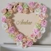 Cœur fleurs personnalisé en 30 ou 40cm